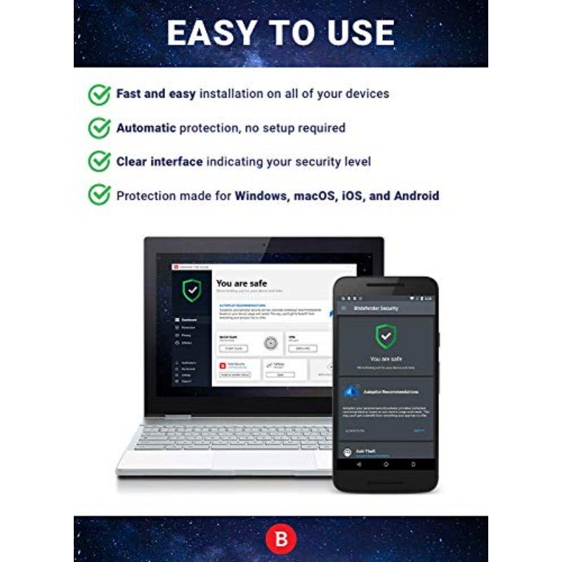 Bitdefender Total Security - 10 Device 1 year Subscription PC Mac Activation Code by Mail - Image 4