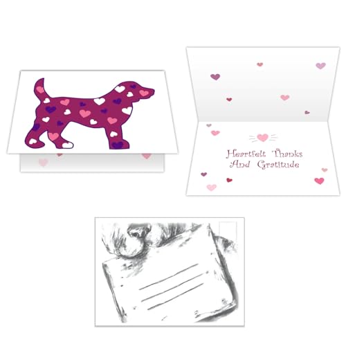 Dog Speak Thank You Card – "Heartfelt Thanks and Gratitude" – Appreciation Card for Dog Sitters & Pet Caregivers - Image 4