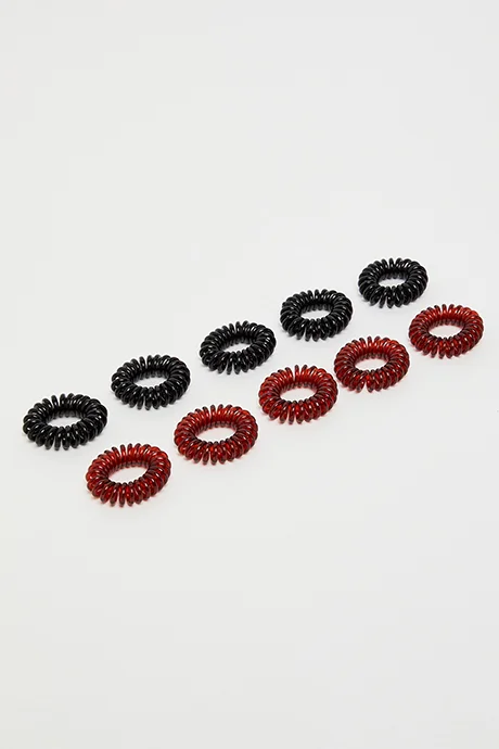R&b 10 Pack Spiral Ponytail Hairbands