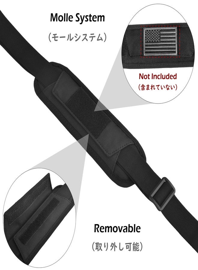 TRIWONDER Adjustable Shoulder Strap with Padded Metal Hooks for Tactical, Bag, Duffel, Laptop, Crossbody, Pet Carrier (Black) - Image 4