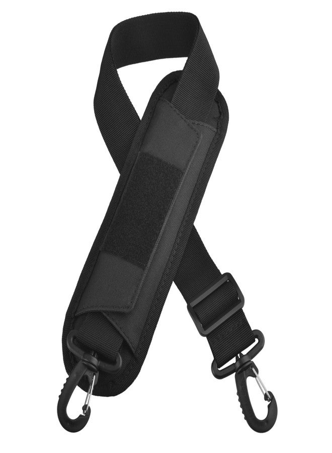 TRIWONDER Adjustable Shoulder Strap with Padded Metal Hooks for Tactical, Bag, Duffel, Laptop, Crossbody, Pet Carrier (Black) - Image 1