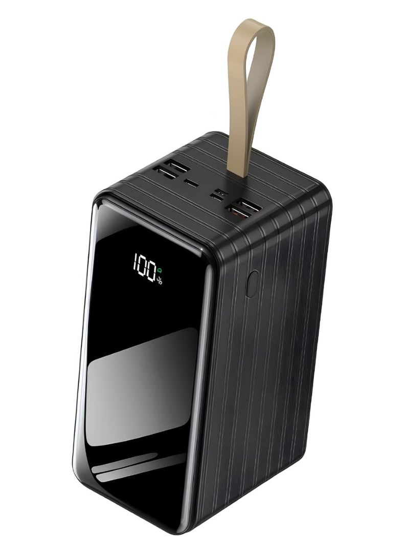 Denx Power Bank 100000mAh Large Battery Capacity Multiple Input and Output Built-in LED Flashlight and Large Digital Display and Built-in 4 Cables For Charging Tablet Cell Phones Digi Cams and Gaming - Image 2