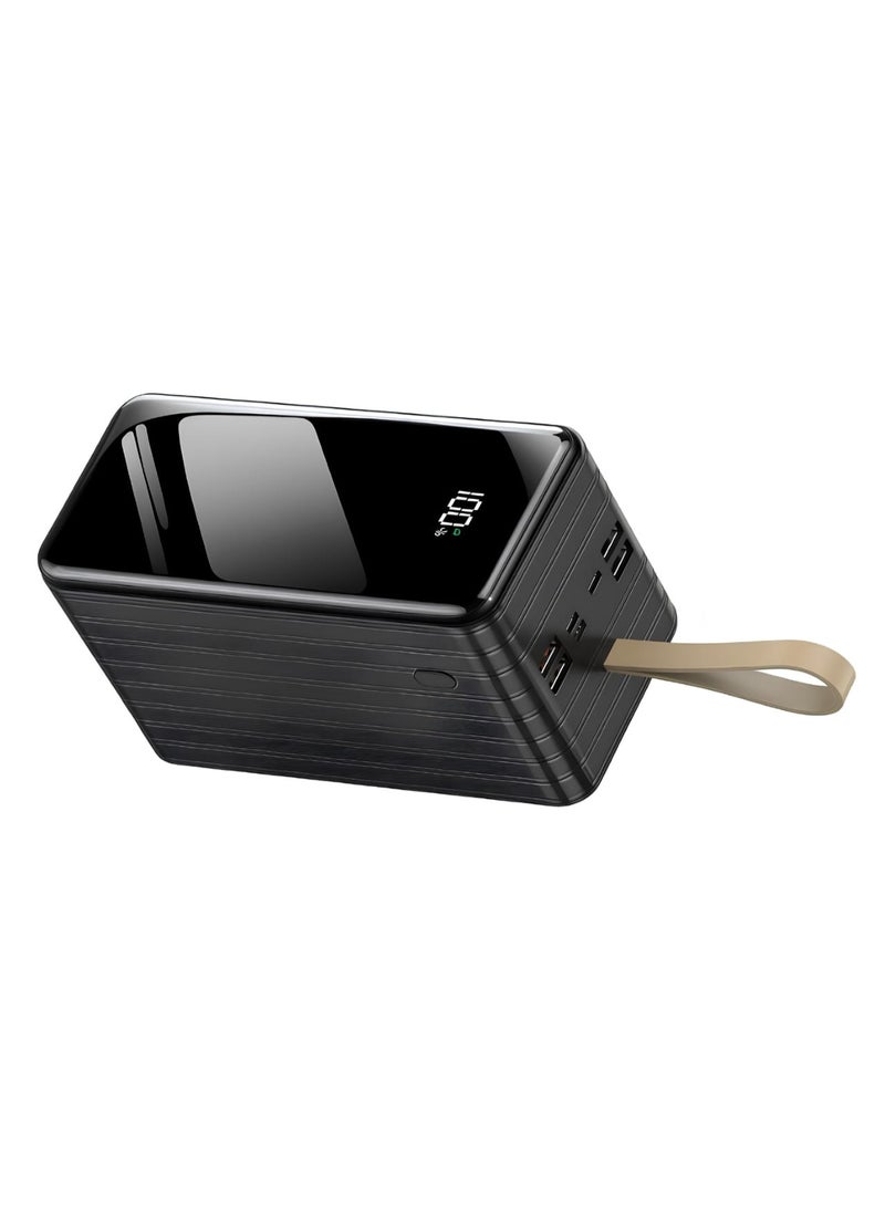 Denx Power Bank 100000mAh Large Battery Capacity Multiple Input and Output Built-in LED Flashlight and Large Digital Display and Built-in 4 Cables For Charging Tablet Cell Phones Digi Cams and Gaming - Image 3