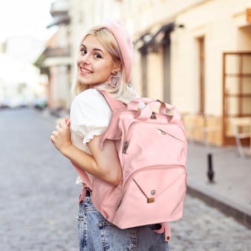 Hap Tim Travel Backpack Carry On Flight Approved Laptop Backpack Women Work Backpack Woman Teacher Backpack Pink7651PK - Image 3