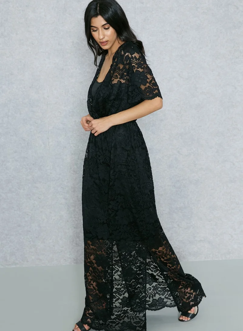 MELA LONDON Lace Wrap Dress for Women | Best Price Oman MELA LONDON Lace Wrap Dress for Women | Best Price Oman