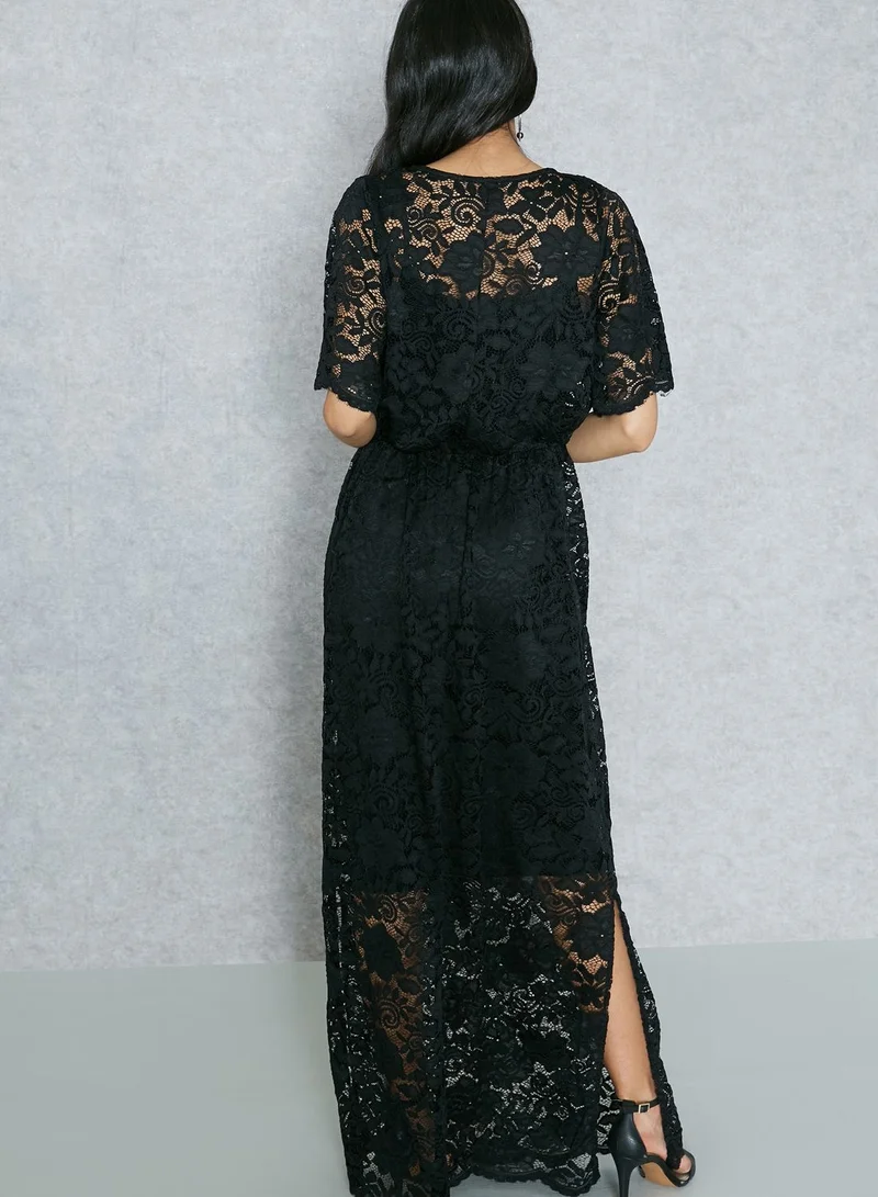 mela london lace dress MELA LONDON Lace Wrap Dress for Women