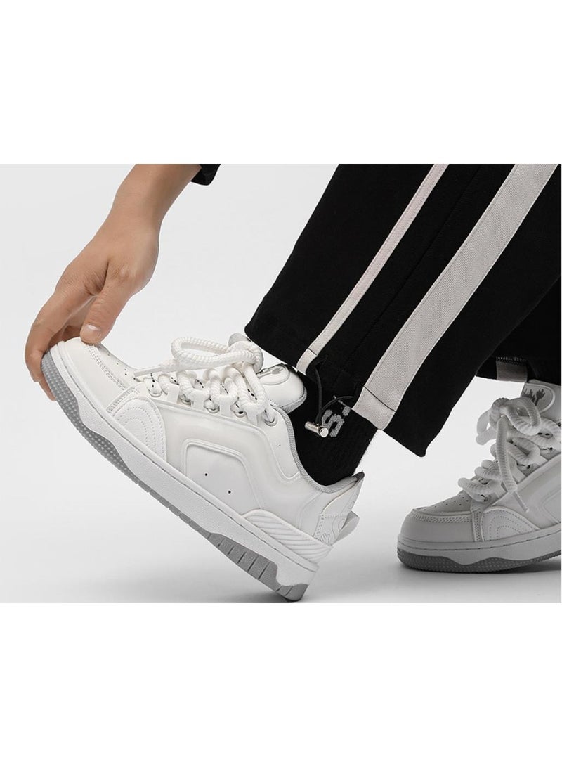 KUYING Mandarin Duck Couple Skateboard, Bread Shoes, Flat Bottom, Casual Mint Jelly, Funny Little White Sneakers - Image 3