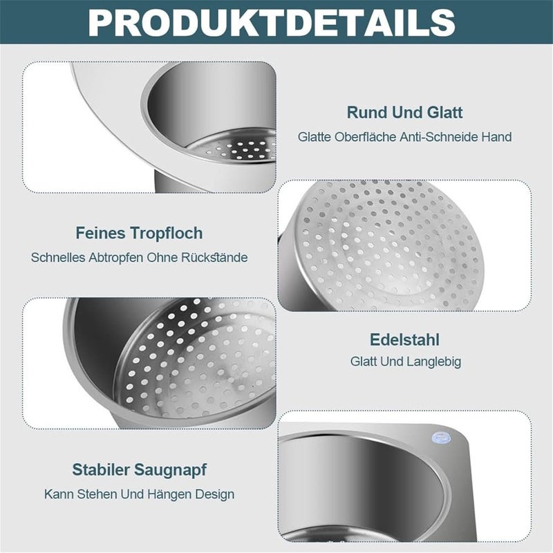 ACHARAJ Stainless Steel Swan Sink Strainer Basket,Swan Drain Rack,Side Kitchen Sink Drain Strainer Basket,Draining Rack for Sink Food Kitchen Vegetables Fruits Kitchen Food Drain Basket(1 pc)(25X8 cm) - Image 3
