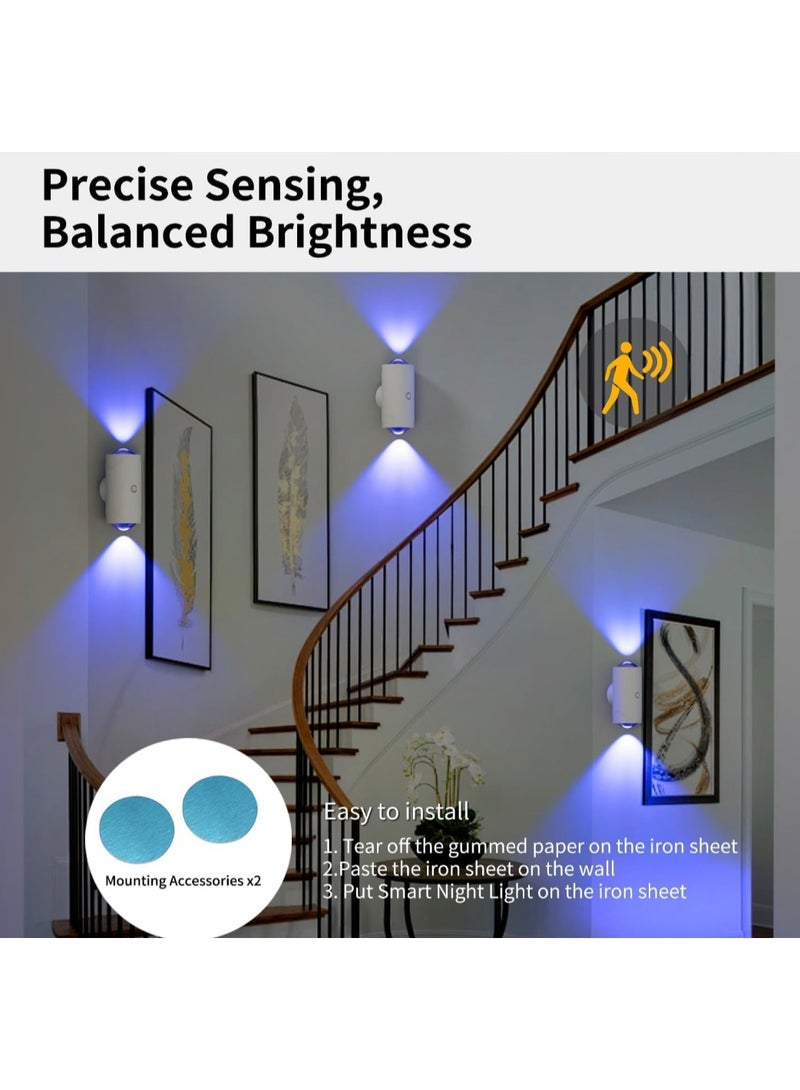 RGB Gradient Ambient Night Light – smart human motion sensor, magnetic charging, color-changing wall lamp for home decor (single unit) - Image 3