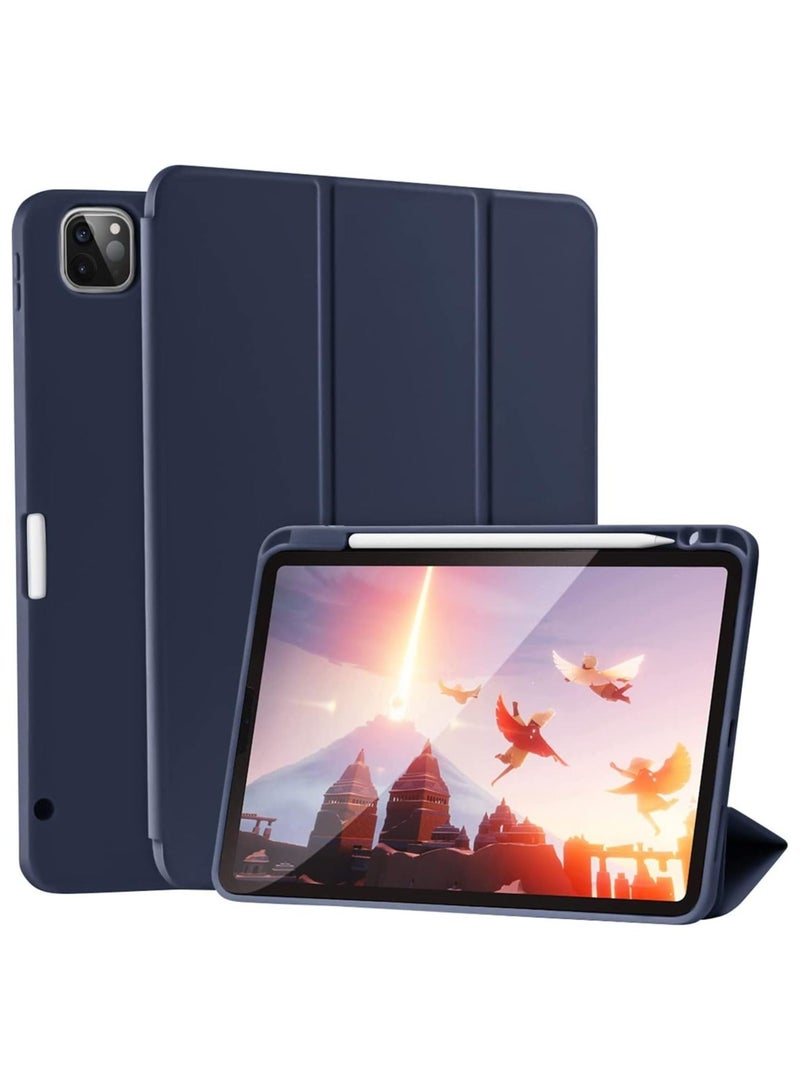 Case for iPad Pro 11 Inch 2021(3rd Gen)/2020(2nd Gen) with Pencil Holder [Support iPad 2nd Pencil Charging/Pair] Slim Trifold Stand, Smart Protective Case Cover - Image 1