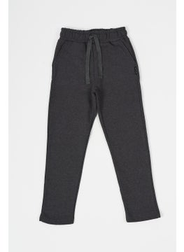 mmetalic Black-Anthracite Thick Cotton Elastic Waist Side Pocket 2-Pack Boy's Tracksuit Bottoms  - Image 2