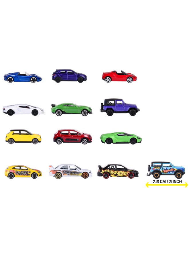 Majorette Graffiti 9+4 Diecast Giftpack, 13 Metal Toy Cars, 1:64 Scale Street Car Set with 9 City Cars and 4 Graffiti Edition Models, Freewheel, 7.5 cm, Ages 3+ - Image 4