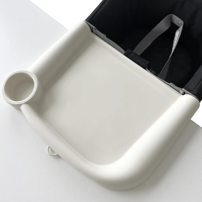 FAILUN Silicone Baby Dining Tray Compatible with Inglesina Fast Table Chair Other HookOn High ChairsPortable ClipOn Fast Table Chair Baby Tray Dishwasher Safe BPA Free Upgraded White