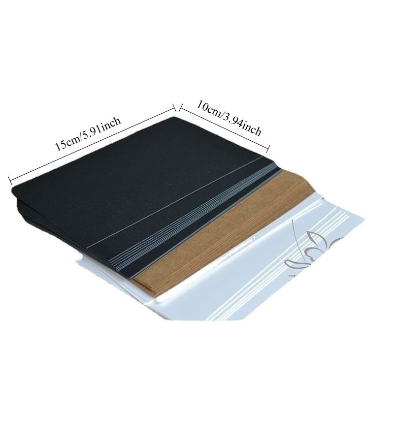 Chocolate Kraft Paper Card Set 20 Sheets Retro Style Postcards - Image 4