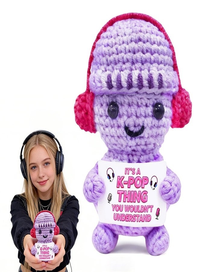 TI-EDC Kpop Gifts for Women, K-Pop Merchandise, Korean Drama Gift Idea – Handmade Crochet Figurine, Positive Collectible for Adult Kpop Fans and Music Lovers, Valentine's Day Present for Her - Image 1