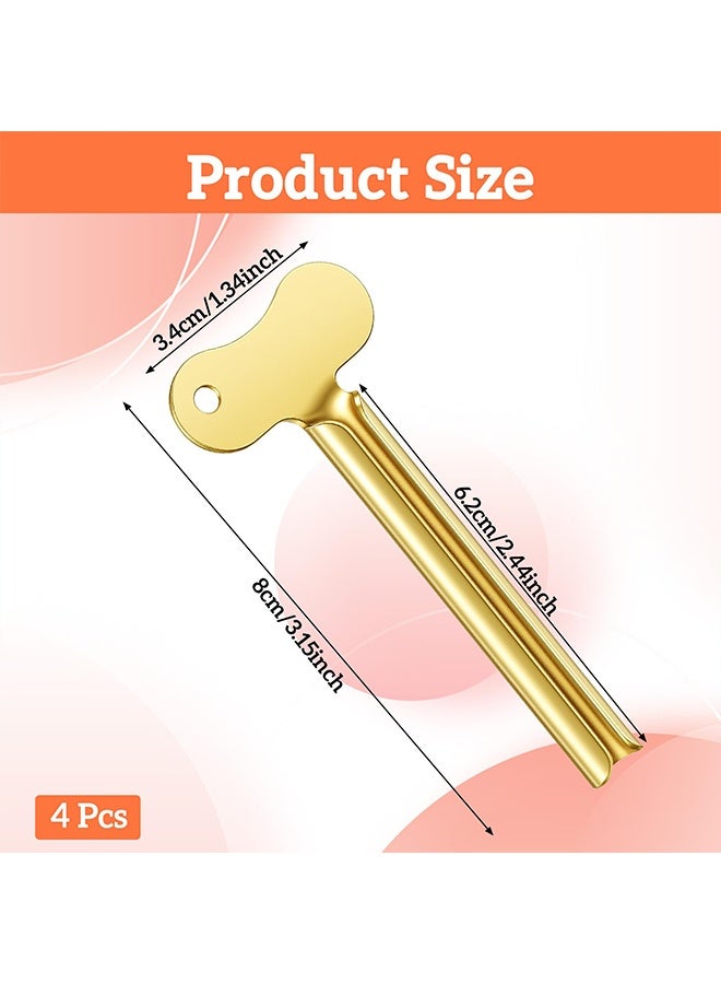 4 Pcs Durable Stainless Steel Metal Tube Squeezer Keys, Multipurpose Tube Squeezing Tool for Salon & Daily Use, Suitable for Toothpaste, Paint, Cream, Cosmetic & Hair Dye - Image 2
