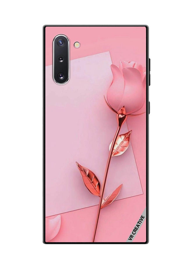 VR CREATIVE Protective Case Cover For Samsung Galaxy Note10 5G Pink Rose Design Multicolour - Image 1