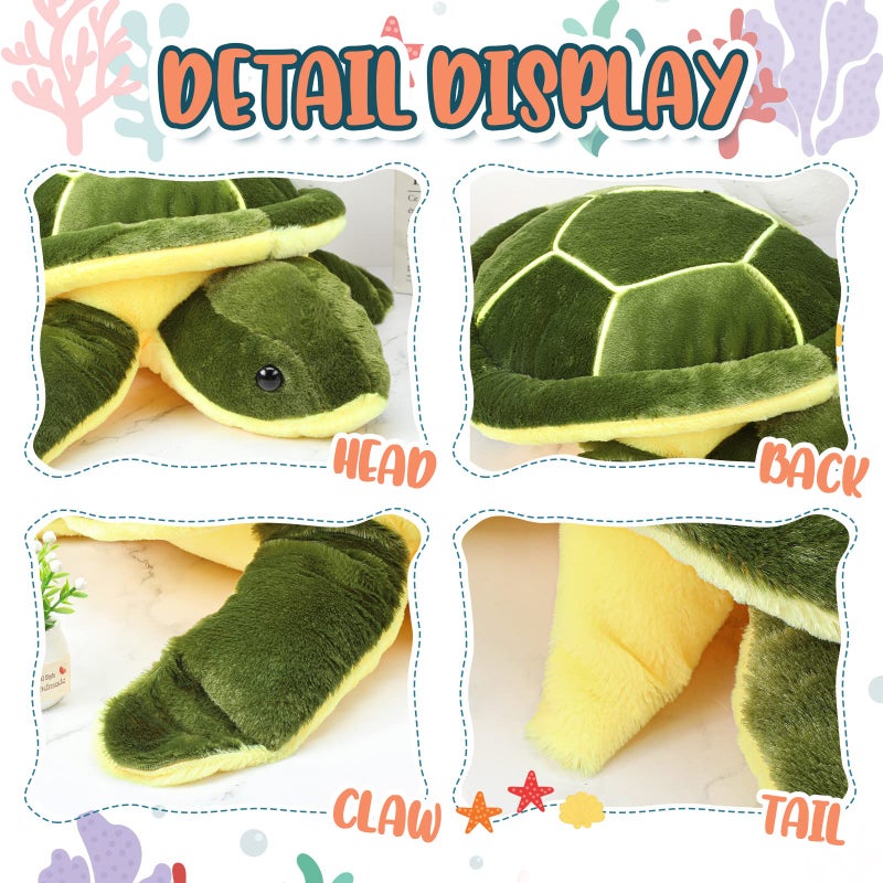 Civaner Soft Plush Sea Turtle Stuffed Animals  Plush Pillow Toys  Giant Stuffed Turtle  Tortoise Plush Toys Doll Birthday Graduation Nurse's Teacher's Day's Gifts for Girls Boys Girlfriend(30 Inches) - Image 4