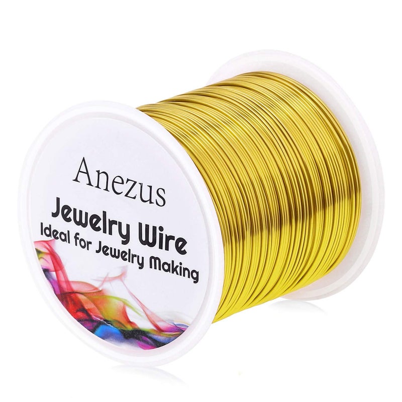anezus 22 Gauge Jewelry Wire Anezus Craft Wire Tarnish Resistant Copper Beading Wire for Jewelry Making Supplies and Crafting Gold 49 Yards45 Meters - Image 3