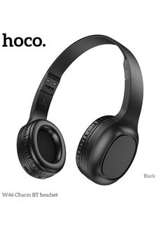 hoco. HOCO W46 Wireless Bluetooth 5.3  & wired Headphone 40MM Speaker Music Earphone For Sports Gaming Folding Design Easy to Carry Headset for Android and IOS Supports BT and AUX playback modes Compatible with Mobile Phones, Tablets, Laptop and Computer  - Image 1