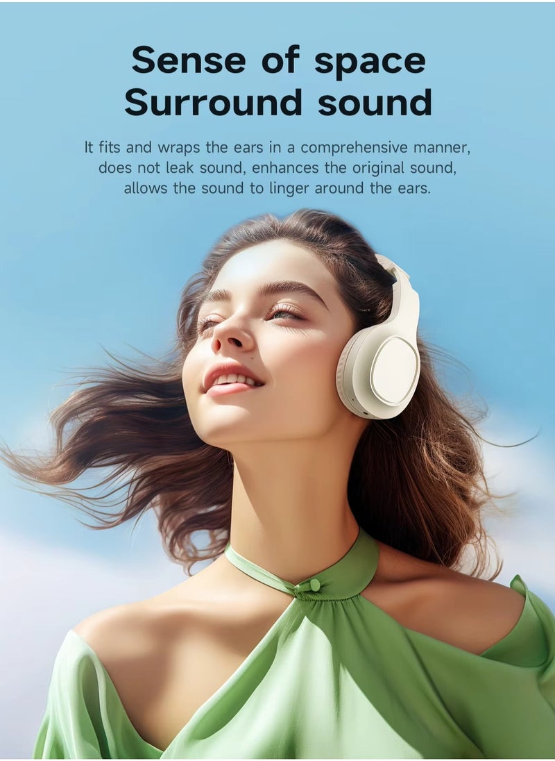 hoco. - HOCO W46 Wireless Bluetooth 5.3  & wired Headphone 40MM Speaker Music Earphone For Sports Gaming Folding Design Easy to Carry Headset for Android and IOS Supports BT and AUX playback modes Compatible with Mobile Phones, Tablets, Laptop and Computer - Image 1
