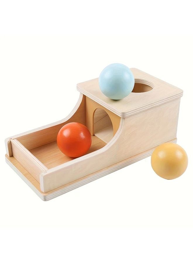 Wooden Fun Box Interactive Color Shape Sorting Learning Game Fine Motor Skills Development - Image 1