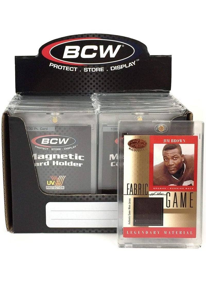 BCW BCW Magnetic Card Holder  100 PT Thickness 16 ct  Protective Display Card Case with Secure Gold Magnet Closure  UV Protection Quick Access Design for Sports Gaming and Collectible Cards  - Image 1