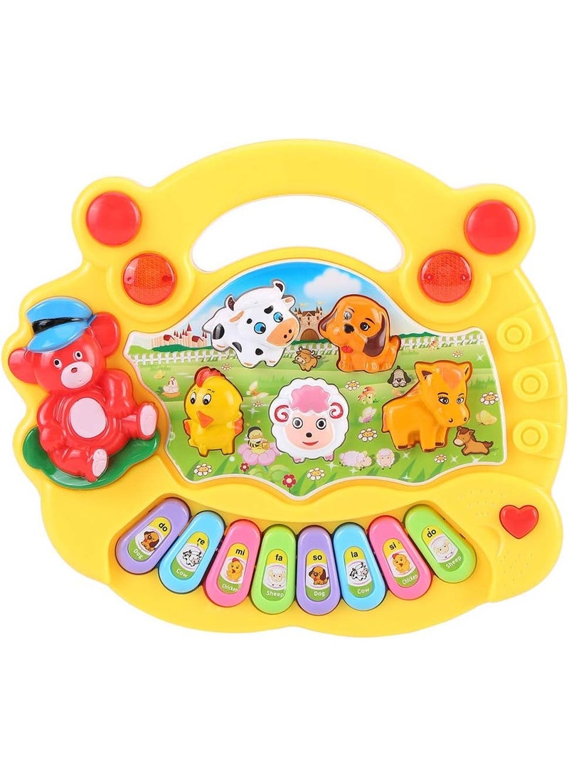 Musical Educational Piano Toy, Baby Animal Farm Piano for Kids Over 3 Years Old - Interactive Sound Keys & 4 Modes Conversion - Environmentally Friend - Image 1