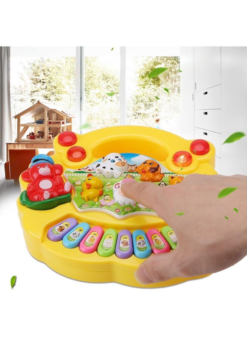 Musical Educational Piano Toy, Baby Animal Farm Piano for Kids Over 3 Years Old - Interactive Sound Keys & 4 Modes Conversion - Environmentally Friend - Image 3