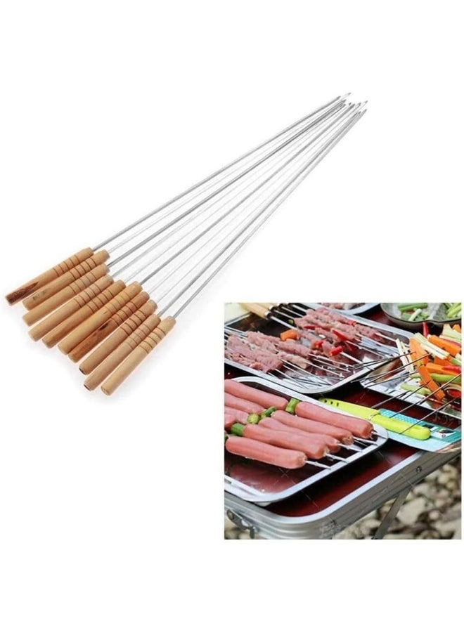 GO2CAMPS GO2CAMPS Barbeque Skewer with Wooden Handle 12-Piece Set  - Image 2
