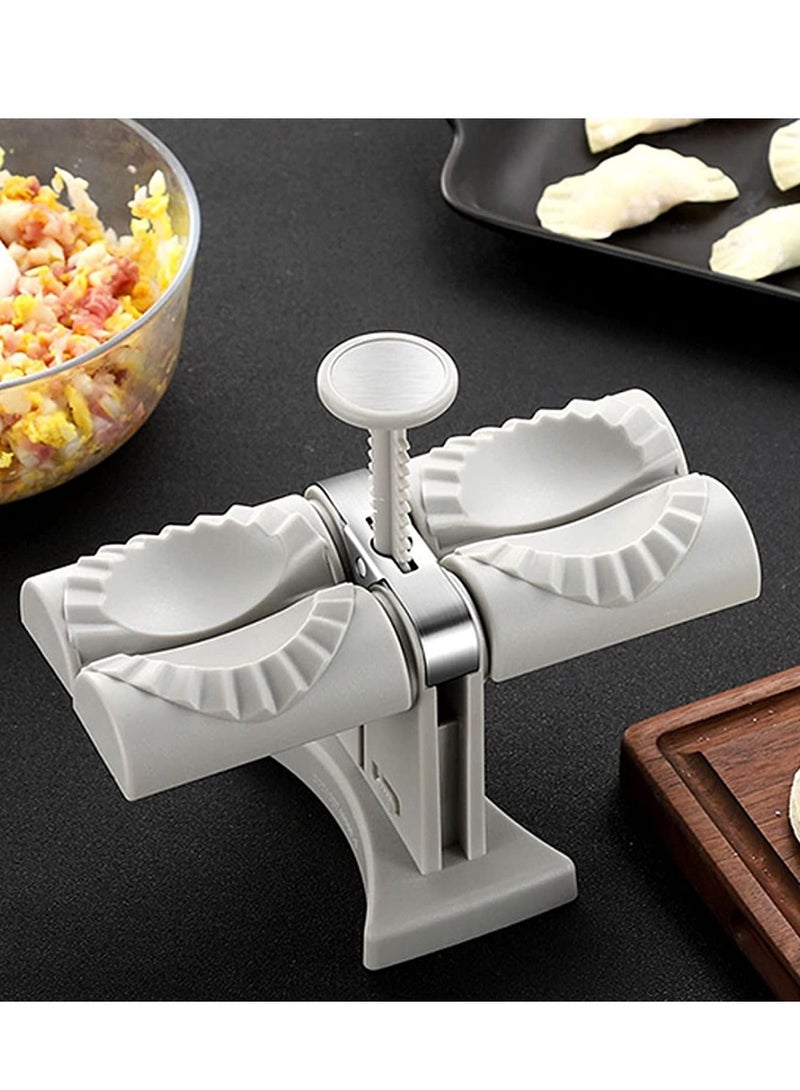 DubaiGallery Automatic Double Head Dumpling Maker Kitchen Artifact Manual Press Dumpling Machine For Diy Dumpling Pastry Maker Tools Mould - Image 3
