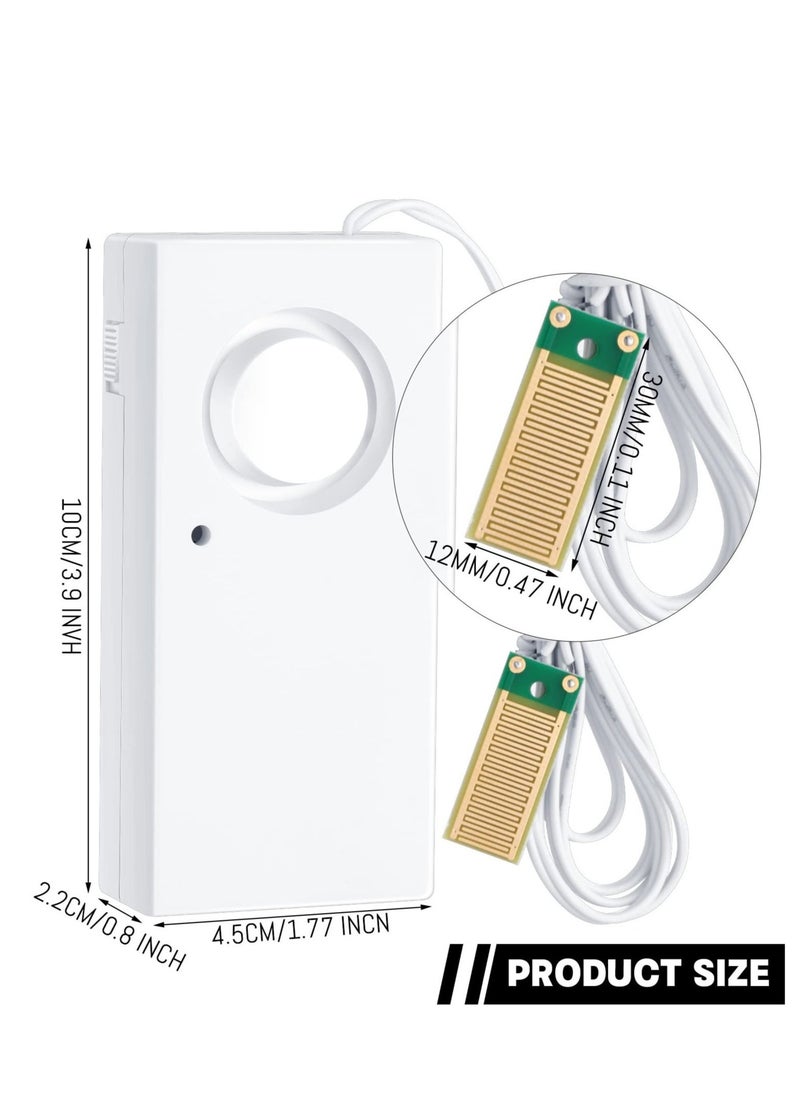 10 Pcs Water Leak Detector, 120dB Loud Siren, Powered by 9V Battery (not Include), Sensor Alarm for Kitchen Basement Water Heater(White) - Image 5