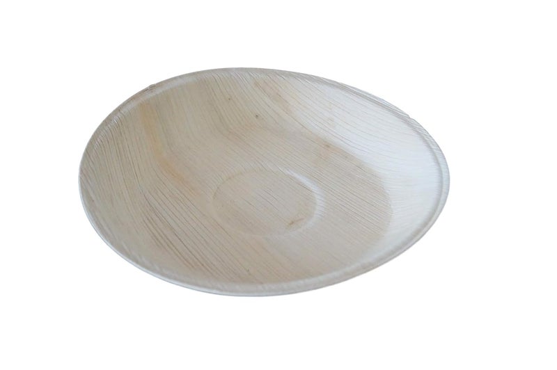 Vissage Export Quality Premium Areca Leaf Round Plates 8 Inches Pack of 25 - Image 2