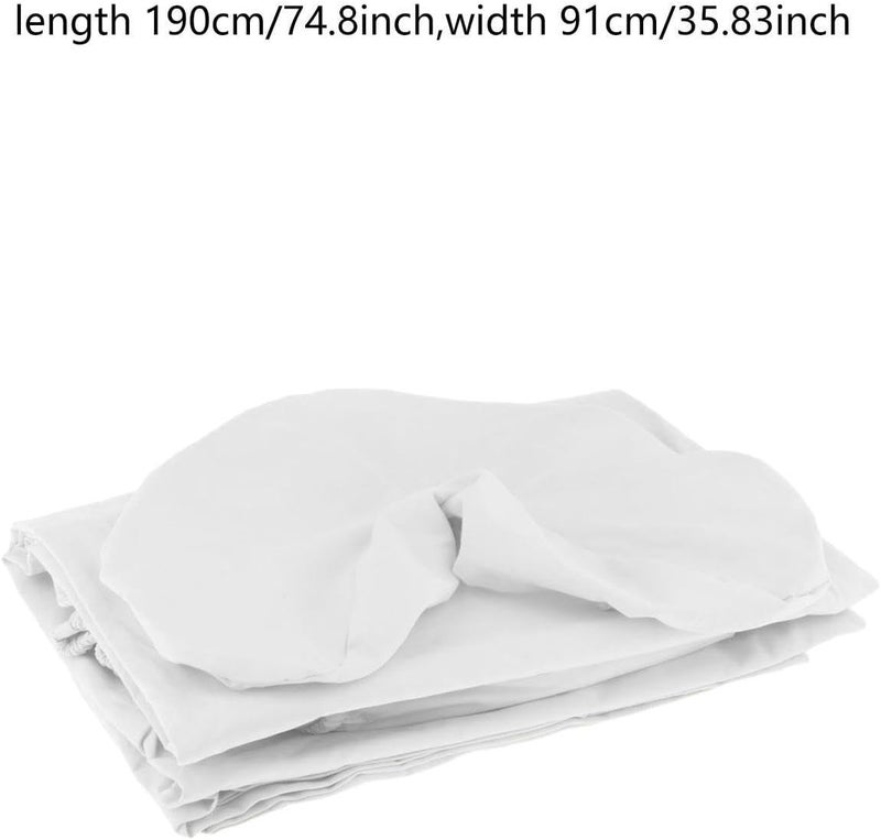 predolo 3X Massage Table Sheet Set Massage Sheet Soft Lightweight SPA Bed Pillowcase Beauty Bed Cover for SPA Salon, White - Image 2