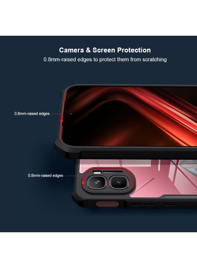 إكسوند غطاء Infinix GT 50 Pro 5G، هيكل TPU + PC مقاوم للصدمات، إطار مرتفع لحماية العدسة من التآكل، غطاء خلفي نحيف مقاوم للاصفرار - Image 2