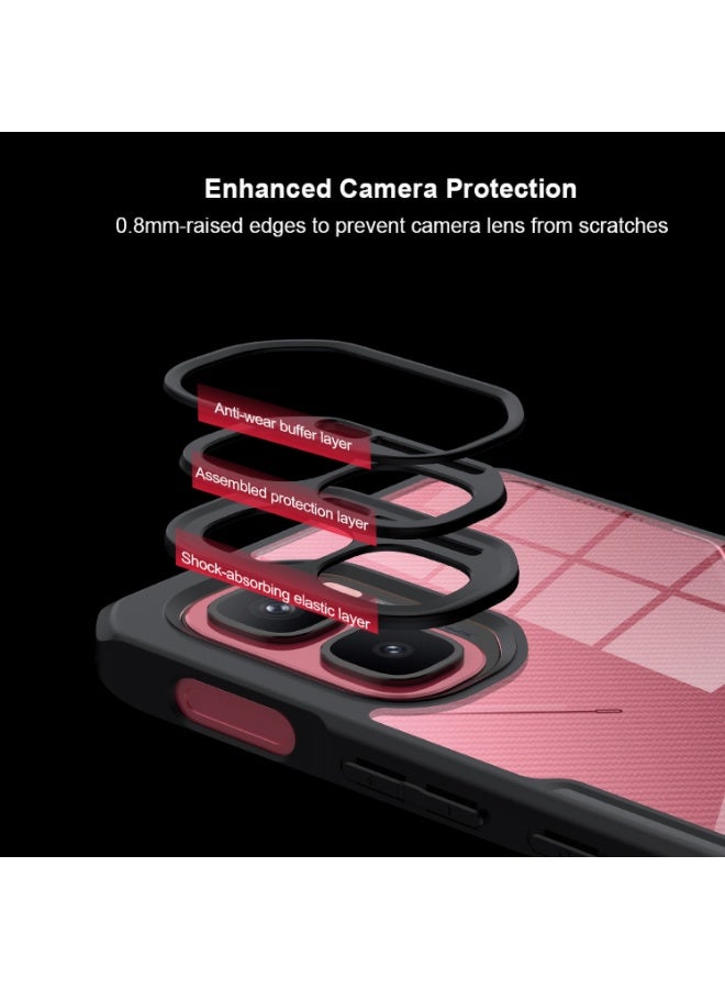 إكسوند غطاء Infinix GT 50 Pro 5G، هيكل TPU + PC مقاوم للصدمات، إطار مرتفع لحماية العدسة من التآكل، غطاء خلفي نحيف مقاوم للاصفرار - Image 3