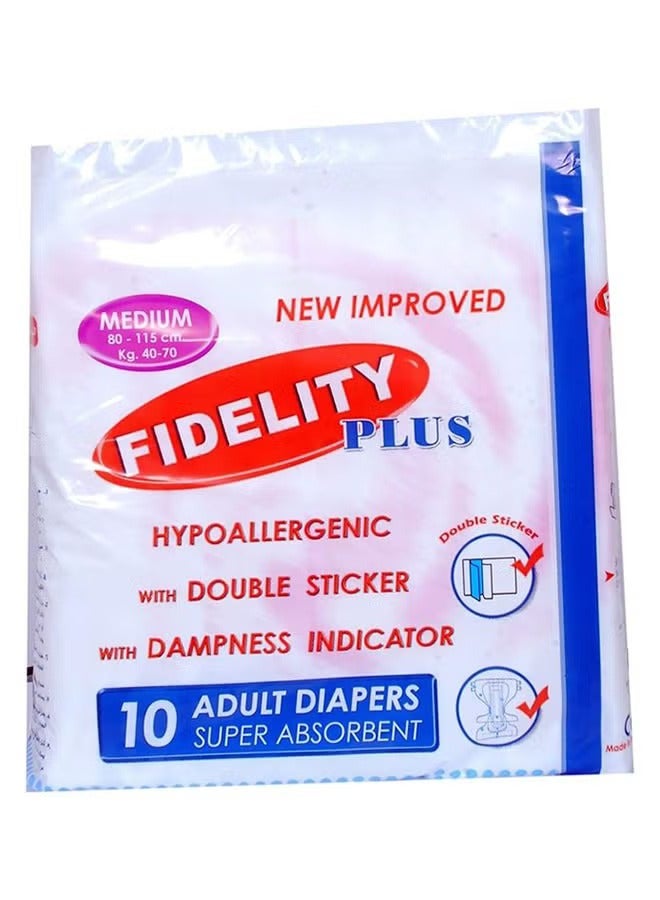 Adult Diapers Medium 10s | High Absorbency Leak-Proof Incontinence Pants for Elderly Men & Women