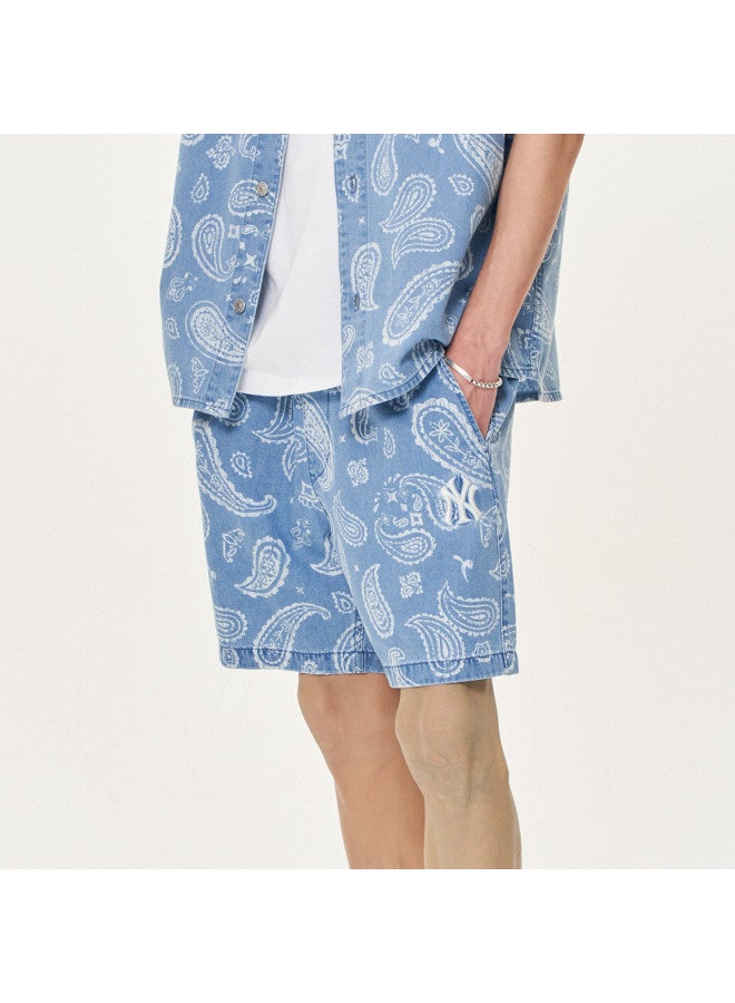 MLB Men'S Sport Casual Denim Shorts Paisley Fashion Summer Dpi01 - Image 3