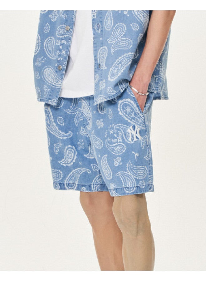 MLB Men'S Sport Casual Denim Shorts Paisley Fashion Summer Dpi01 - Image 1
