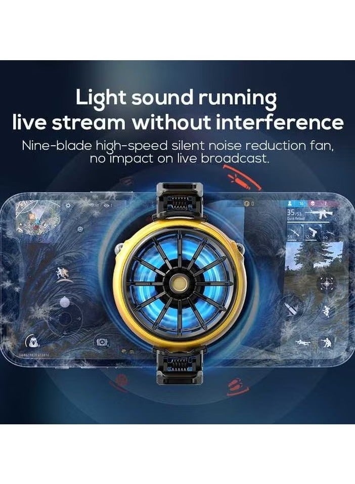 TIGER DLA6 Cooling Fan – Cold Wind Handle Fan for PUBG Mobile Gaming – Portable, Rechargeable, Compact Design, Reduces Device Overheating, Enhances Gaming Performance - Image 3