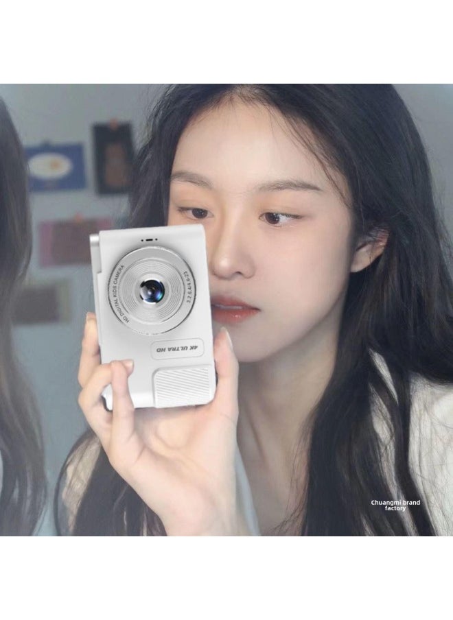 Generic High-definition Self-timer Student Ccd Retro Digital Camera Front And Back Double Camera Portable Small Campus Card Machine-Body Color:Youth White 4400w Front And Rear Cameras + Filters - Package Three  - Image 5