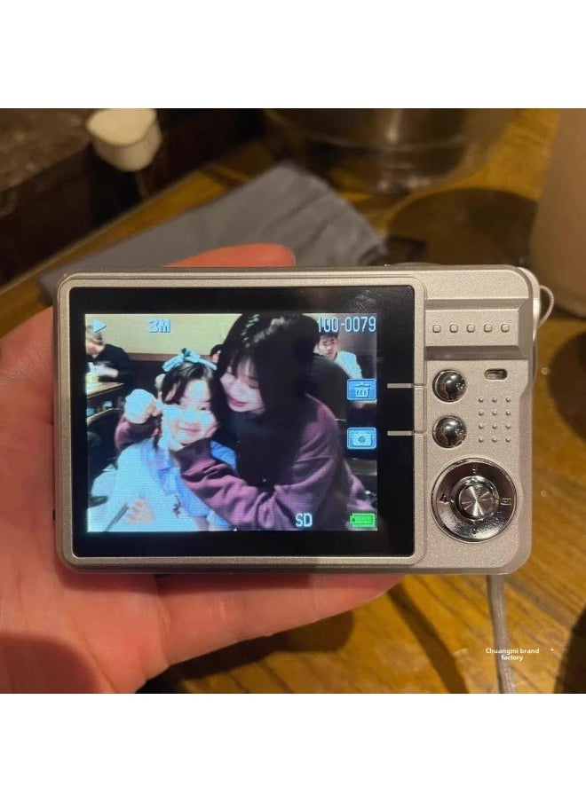 Generic High-definition Self-timer Student Ccd Retro Digital Camera Front And Back Double Camera Portable Small Campus Card Machine-Body Color:Youth White 4400w Front And Rear Cameras + Filters - Package Three  - Image 3