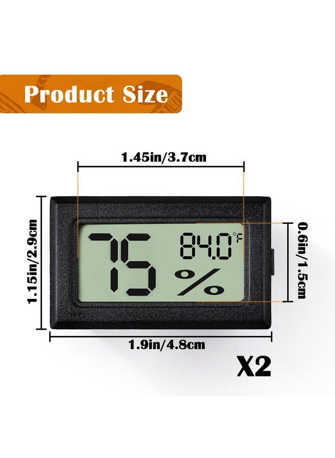 PalkSky Bearded Dragon Tank Accessories, 2Pcs Reptile Terrarium Thermometer And Humidity Gauge For Jumping Spider, Leopard Gecko, Crested Gecko,Hermit Crab, Gecko, Ball Python, Lizard  - Image 2