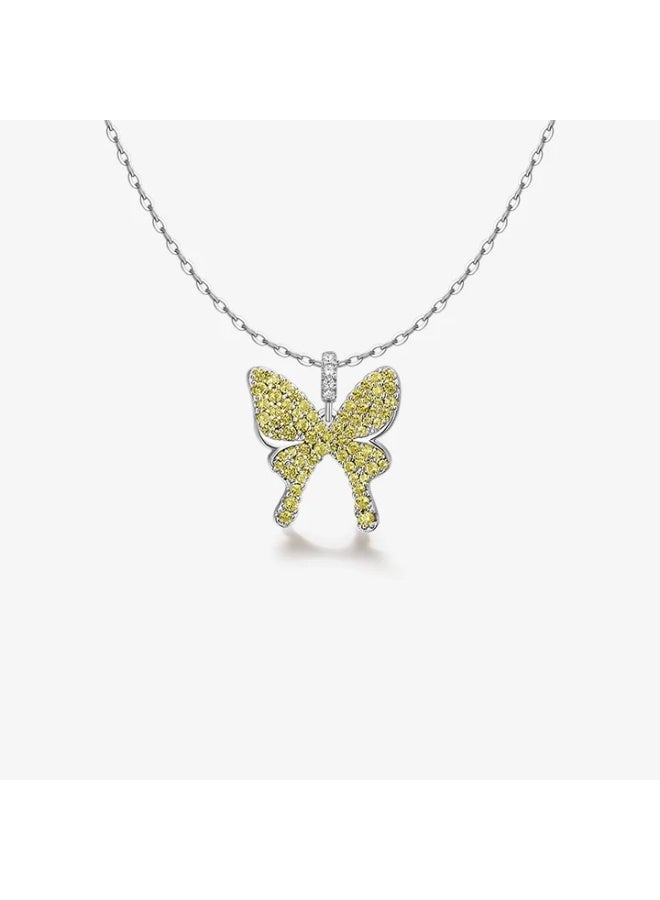 HEFANG Shiny Butterfly Necklace - Image 1
