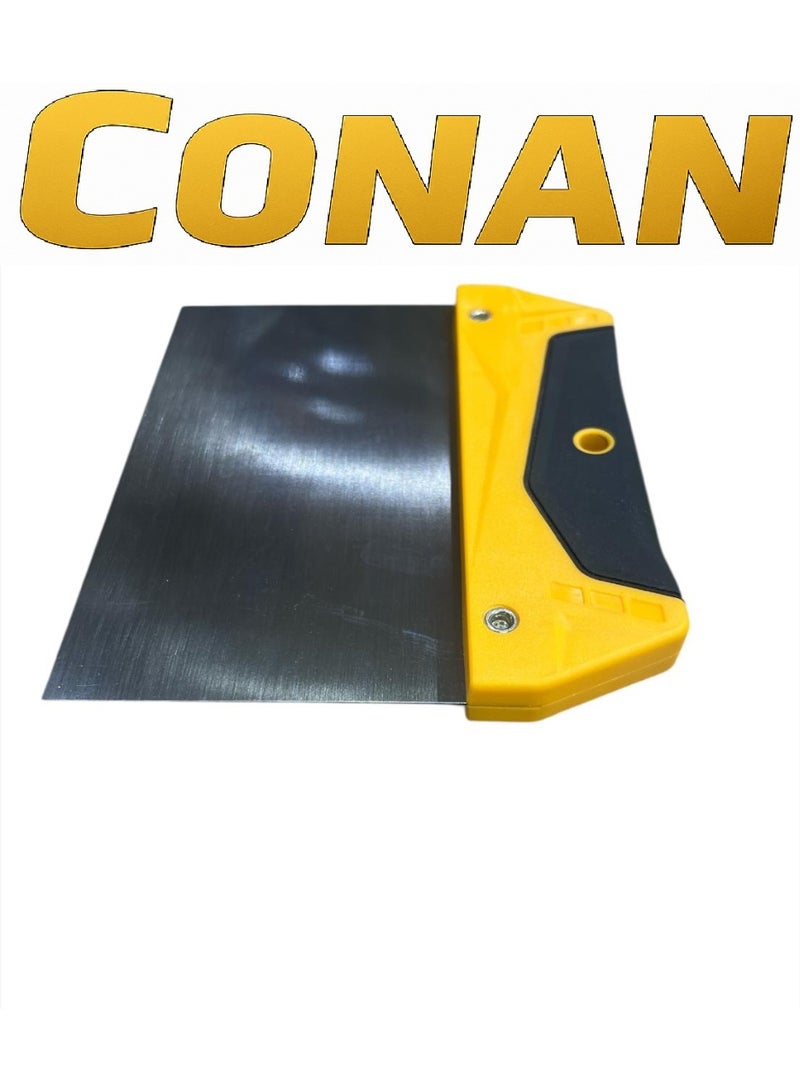 Conan Set of 4 CONAN Putty Scraper Knives – Model COTK08106 – 6" Stainless Steel Blades with Ergonomic Handles - Image 2