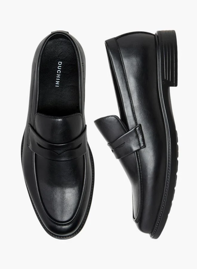 Duchini BLACK Men'S Cutout Detail Slip-On Loafers for Men | Best Price UAE