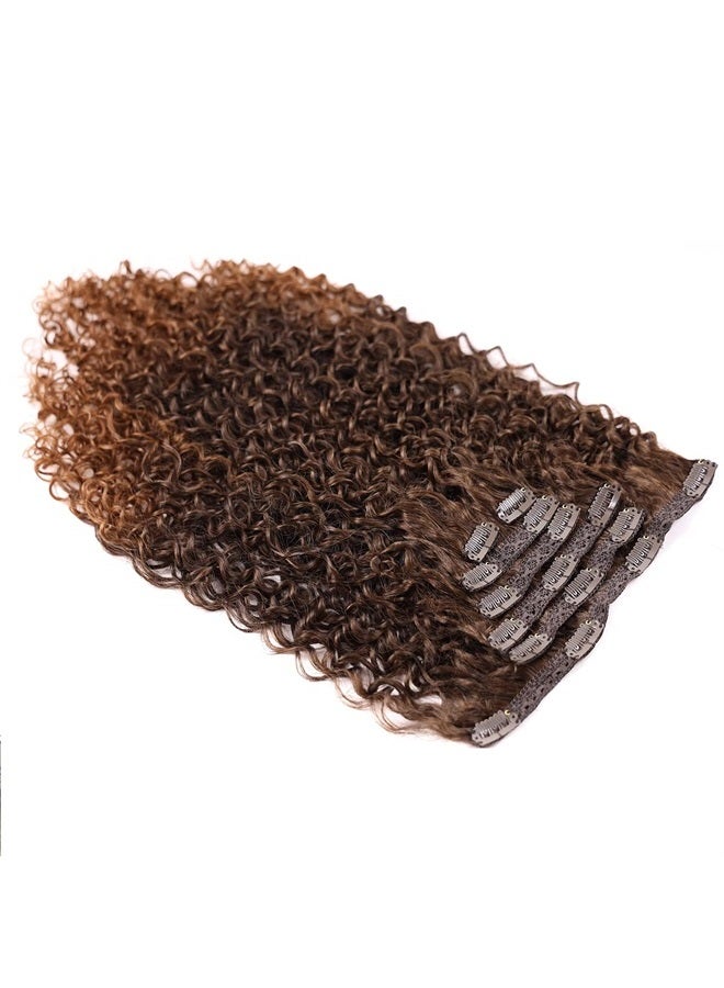 BHF 26 inch Kinky Curly Clip In Hair Extensions 140g Double Weft Curly Wave Clips in on Synthetic Hair Extensions Hair pieces for Women 7pieces (#MT4/30) - Image 2