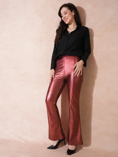 globus Women Mid-Rise Flared Tregging