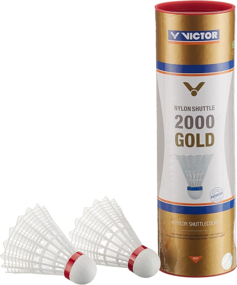 VICTOR nylon Shuttlecock Shuttle 2000 6per tin - Image 1