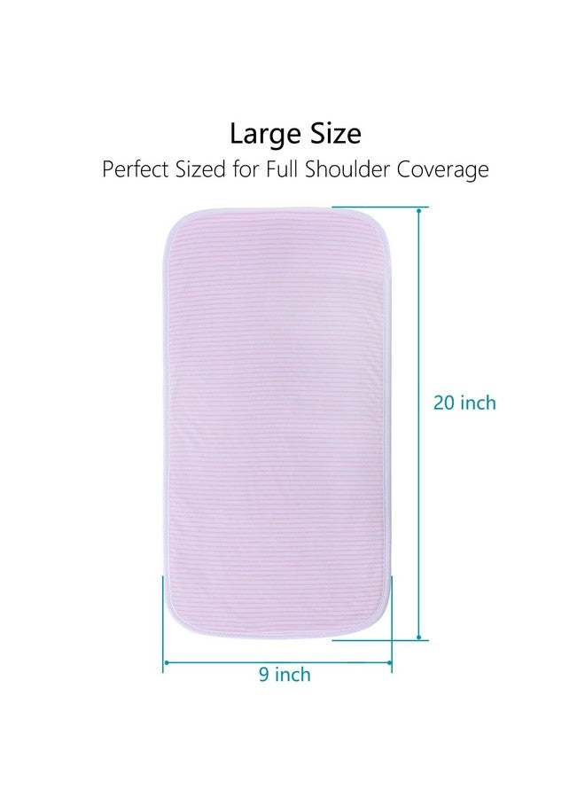 Hakochia Burp Cloths for Baby Girls Organic Cotton Large Burp Clothes Extra Absorbent Soft Burping Rags Spit Up Cloth Sets for Newborns 8 Pack - Image 3